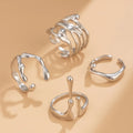 Long Long Drop Ring silver