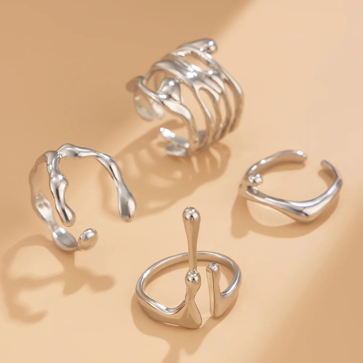 Long Long Drop Ring silver