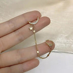 Long Moon Star Women's Earring