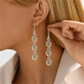 Long Spiral Dangle Earrings