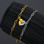 Set of 2 Half-Heart Bracelets for Couples