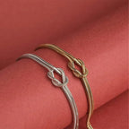 Set of 2 Romantic Knot Bracelets for Couples or Friends