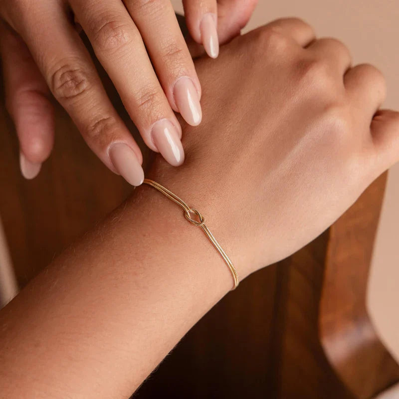 Set of 2 Romantic Knot Bracelets for Couples or Friends