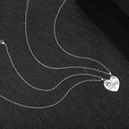 Set of 2 Necklaces with Half-Heart "I Love You" Pendants for a Loving Couple