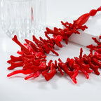 Lot of 2 red coral necklaces
