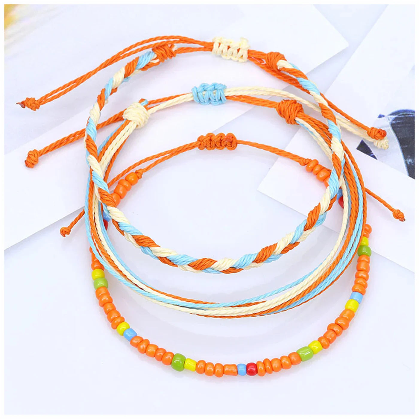 Set of 3 Colorful Waterproof Brazilian Bracelets