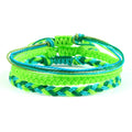 Set of 3 Waterproof Braided Brazilian Bracelets green 