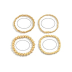 Set of 4 Gold Star Bracelets