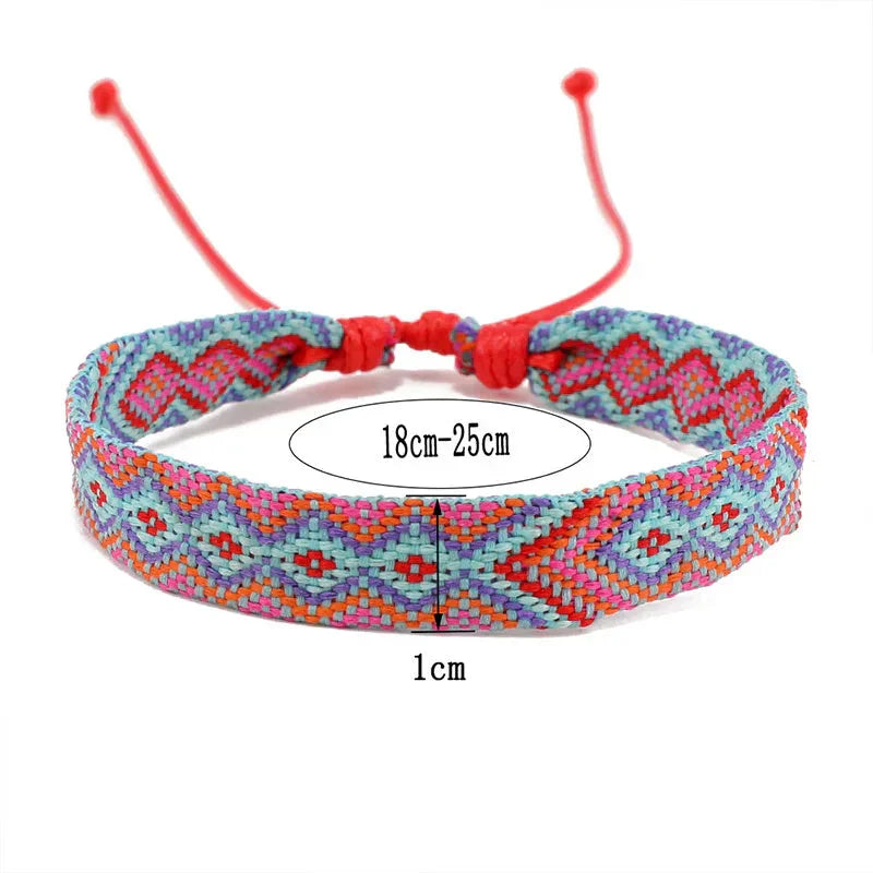 Set of 8 Brazilian Bracelets with Geometric Patterns