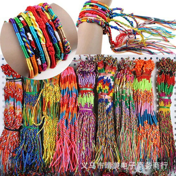 Set of 9 Multicolored Brazilian Lucky Bracelets