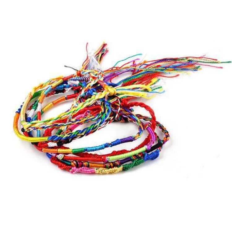 Set of 9 Multicolored Brazilian Lucky Bracelets