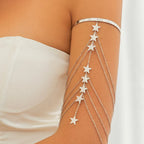 Upper Arm Ornament - Bicep Jewelry and Women’s Arm Chain Bracelet silver