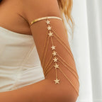 Upper Arm Ornament - Bicep Jewelry and Women’s Arm Chain Bracelet gold
