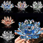 Crystal Glass Feng Shui Ornament "Quartz Flower" - Healing, Buddhism, Meditation