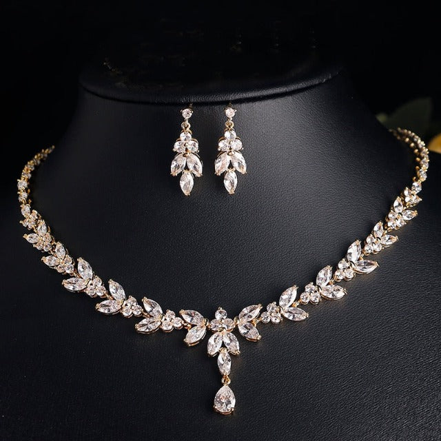 Wedding Necklace and Earrings Set