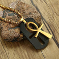 Black and gold Ankh pendant