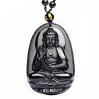 Obsidian Buddha Pendant