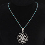 Flower of Life Pendant Silver & Gold silver