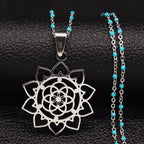 Flower of Life Pendant Silver & Gold silver