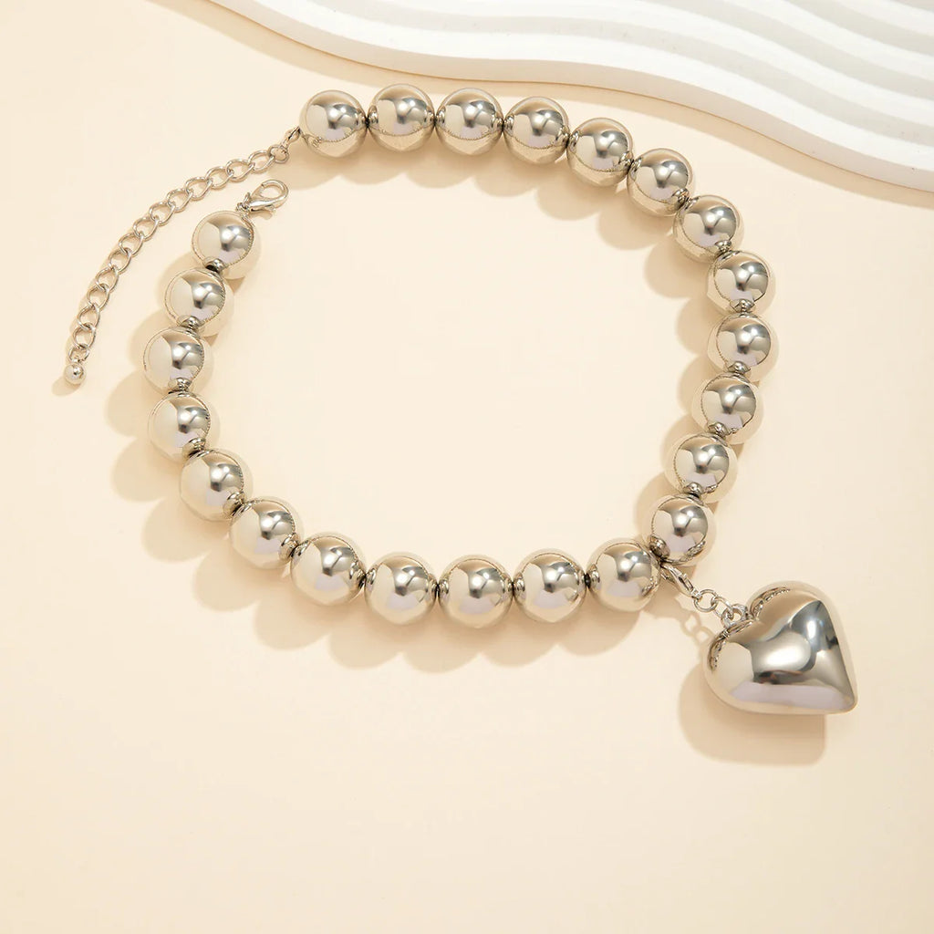 Women's Heart Pendant Silver Necklace