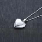 Openable Heart Locket for Photo silver