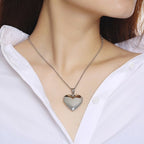 Openable Heart Locket for Photo silver