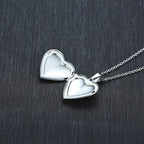 Openable Heart Locket for Photo silver