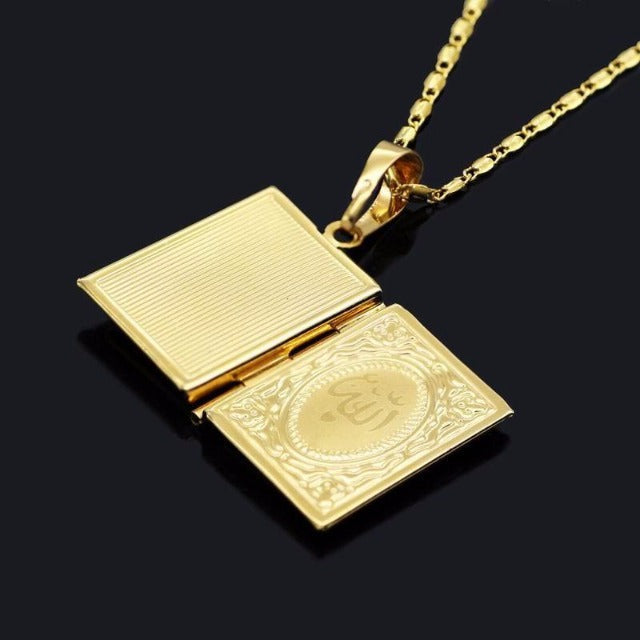 Quran Pendant Silver Gold Men Women Gold