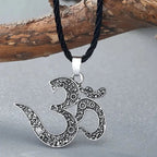 Om Pendant Buddhist Symbol Silver