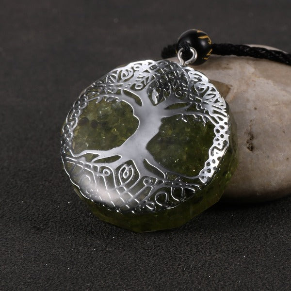 Orgonite Stone Pendant & Necklace for Men and Women Protection Meditation tree of life