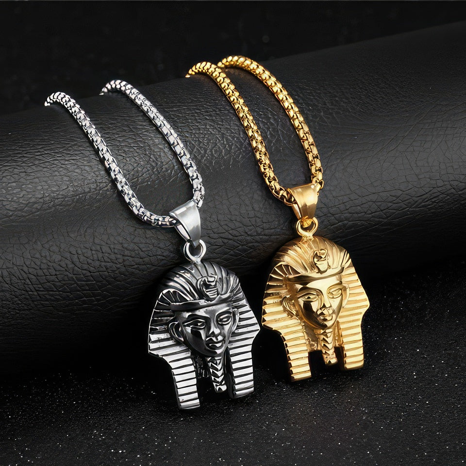 Pharaoh Head Pendant Gold