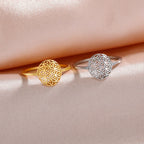 Small Women’s Life Flower Ring in Silver