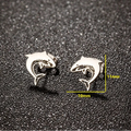 Small shark stud earrings