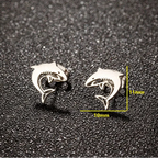 Small shark stud earrings