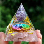 Orgonite Pyramid Protection & Meditation 7 chakras