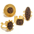 Ethnic Style Leopard Ring Set
