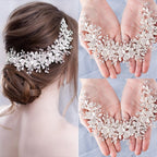 Floral Wedding Tiara for Women silver