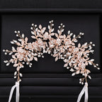 Floral Wedding Tiara for Women gold